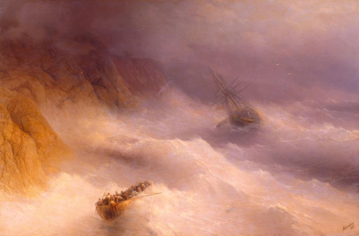 Bouře na mysu Aija od Ivan Konstantinovich Aivazovsky