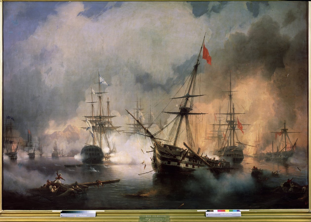 Bitva u Navarina, 20. října 1827 od Ivan Konstantinovich Aivazovsky