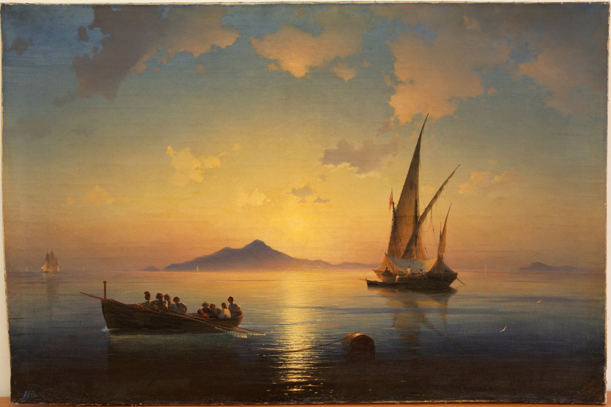 Neapolský záliv par Ajvazovskij, Ivan Konstantinovič (1817-1900) od Ivan Konstantinovich Aivazovsky