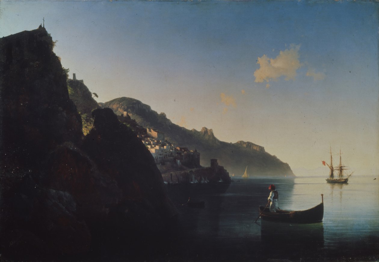 Pobřeží poblíž Amalfi, 1841 od Ivan Konstantinovich Aivazovsky