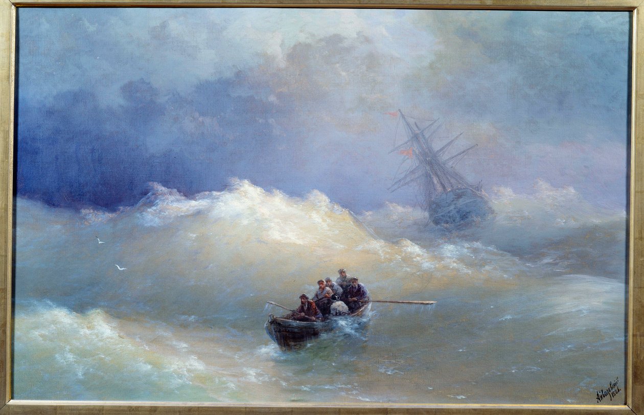 Vlnovka od Ivana Ajvazovského (1817-1900) 1886 Brest, Muzeum výtvarných umění od Ivan Konstantinovich Aivazovsky
