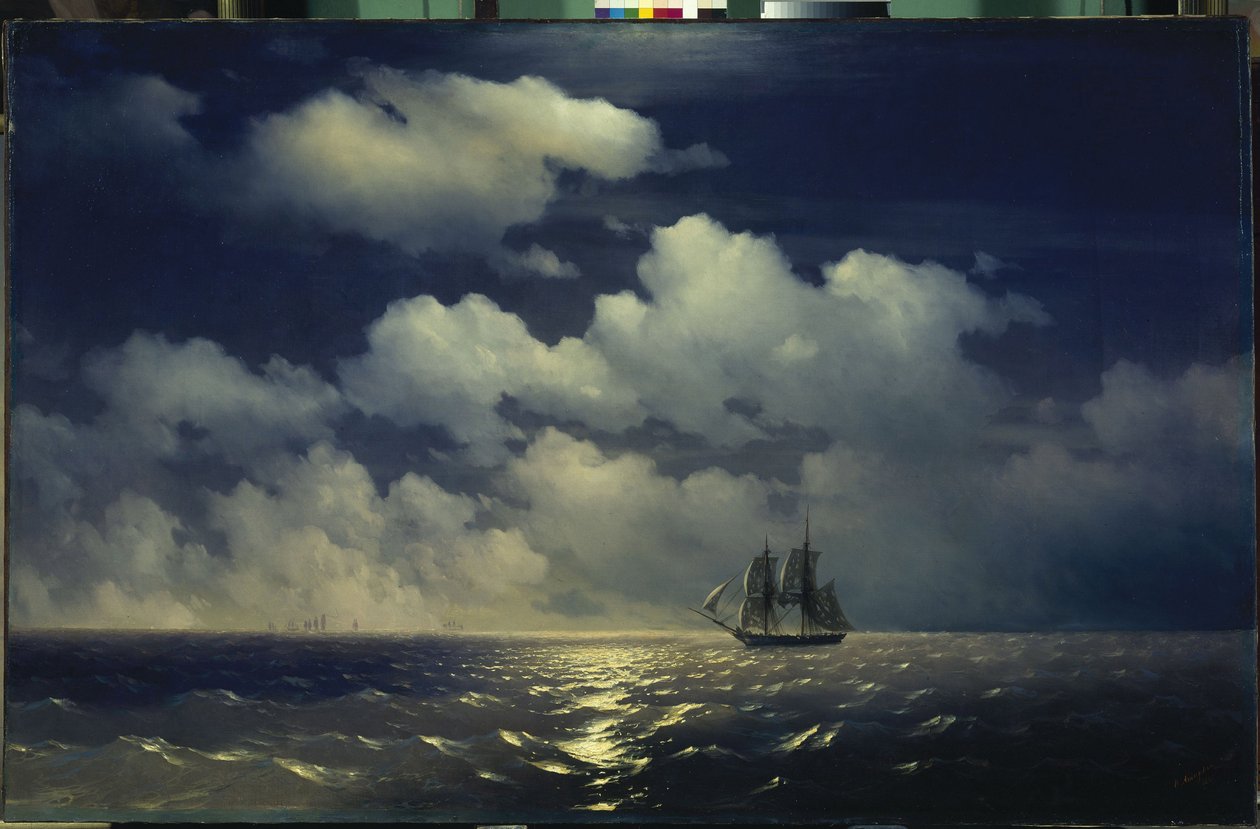 Setkání brigy Merkur po porážce dvou tureckých lodí ruské eskadry par Aivazovskij, Ivan Konstantinovič (1817-1900) od Ivan Konstantinovich Aivazovsky