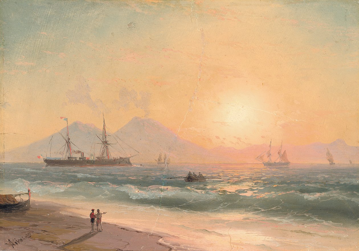 Sledování lodí při západu slunce, od Ivan Konstantinovich Aivazovsky