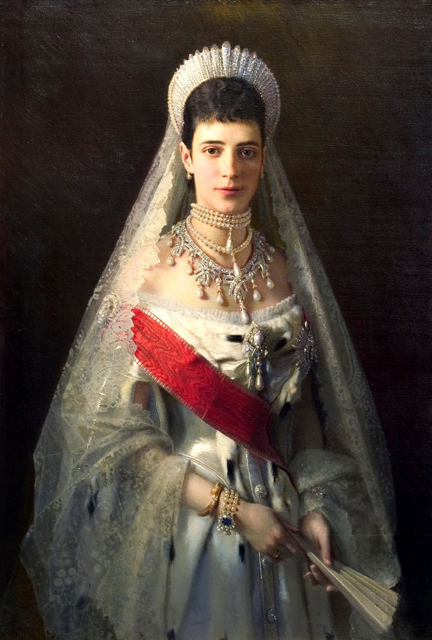 Portrét císařovny Marie Fjodorovny, princezny Dagmar Dánské, 1847-1928 od Ivan Kramskoy
