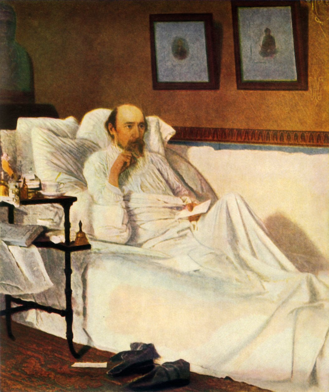 Portrét Nekrasova, 1877, 1965. od Ivan Kramskoy
