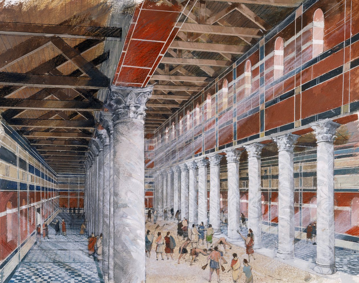 Lázeňská bazilika, římské město Wroxeter od Ivan Lapper