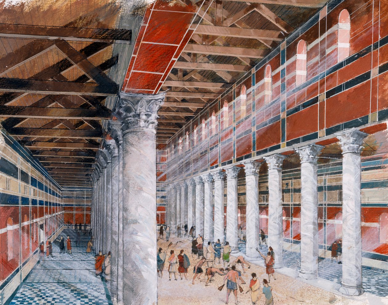 Baths basilica, Wroxeter Roman City, 1.-3. století, 1990-2010 od Ivan Lapper