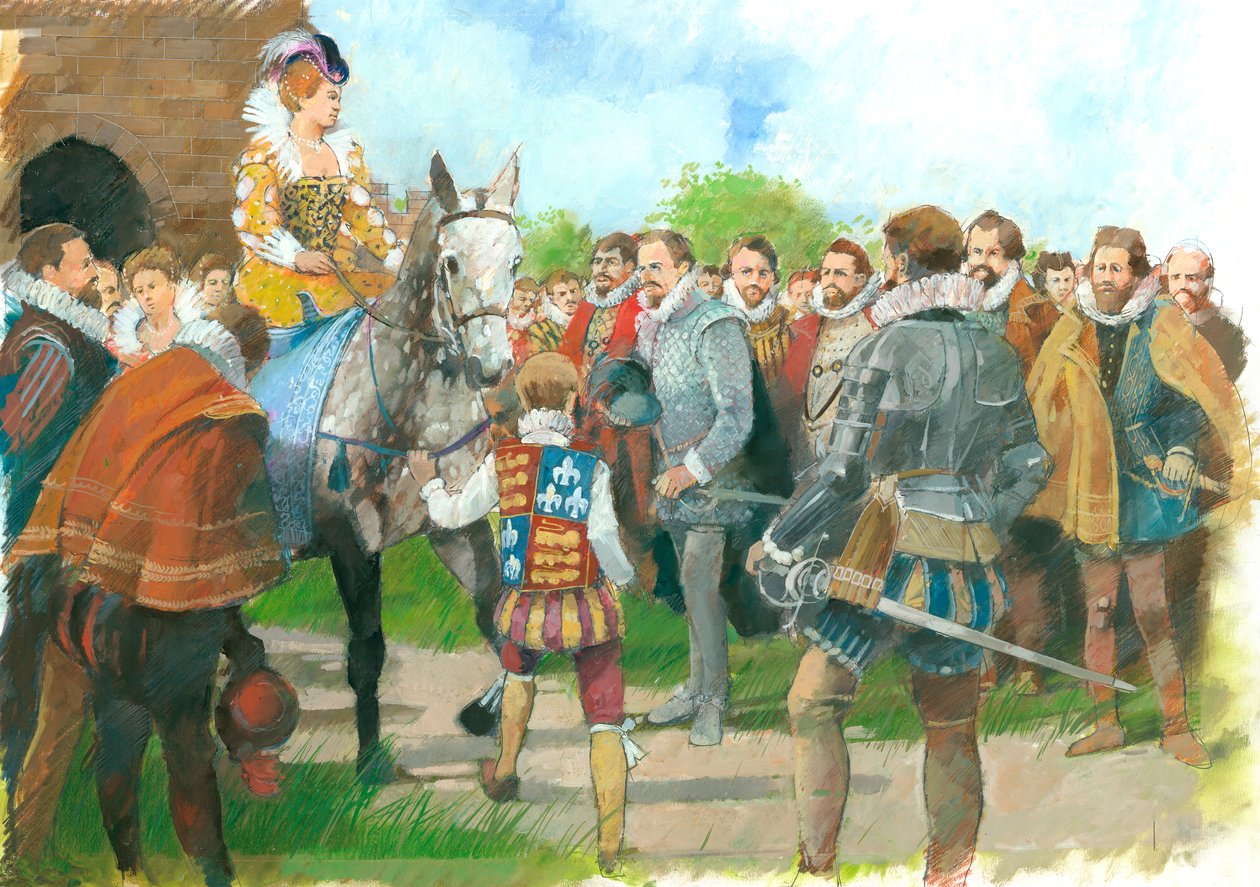 Přivítání Alžběty I. na hradě Kenilworth, 70. léta 16. století, c1990-2010 od Ivan Lapper