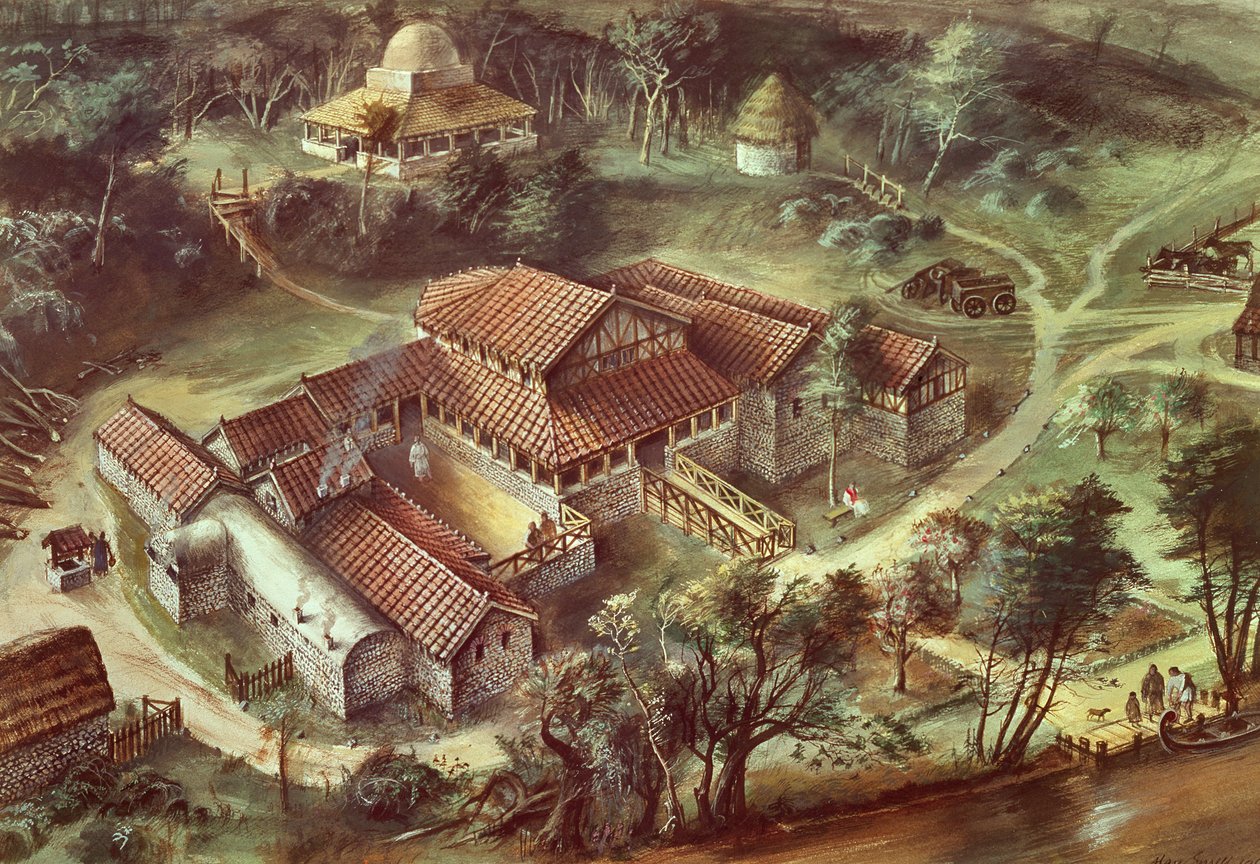 Lullingstone Roman Villa, AD360, c1990-2010 od Ivan Lapper