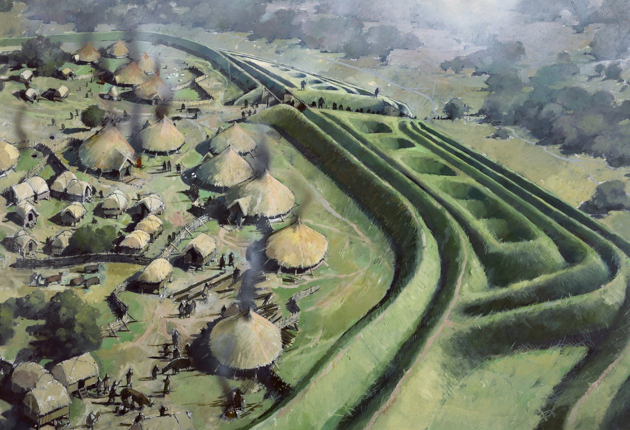 Pevnost Old Oswestry Hill Fort od Ivan Lapper