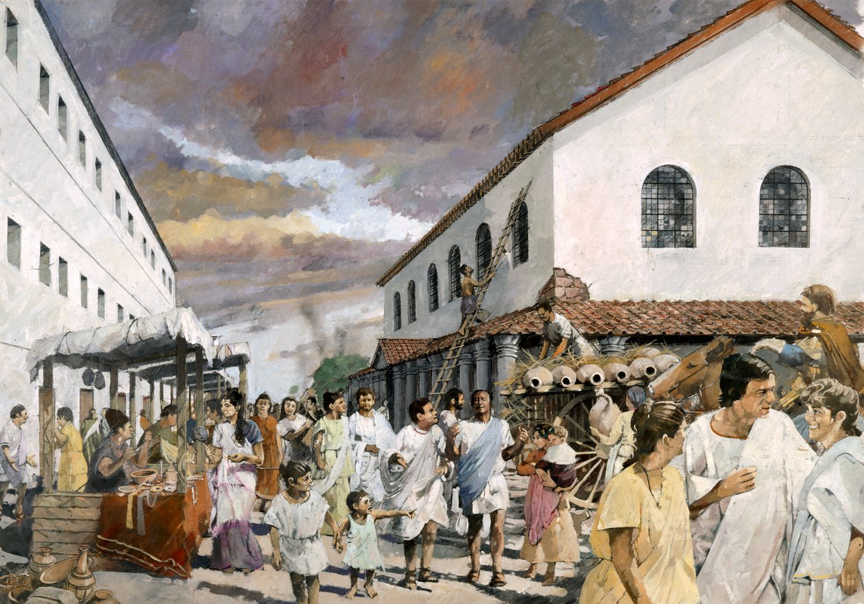 Římská pouliční scéna, 2. století, 1990-2010 od Ivan Lapper