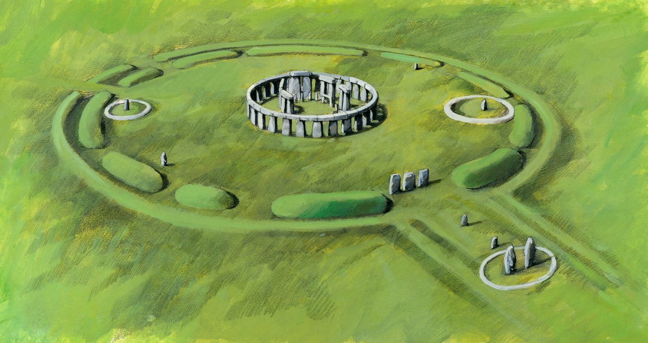 Stonehenge: výstavba Sarsenova kruhu a procesní aleje v zenitu třetí fáze od Ivan Lapper