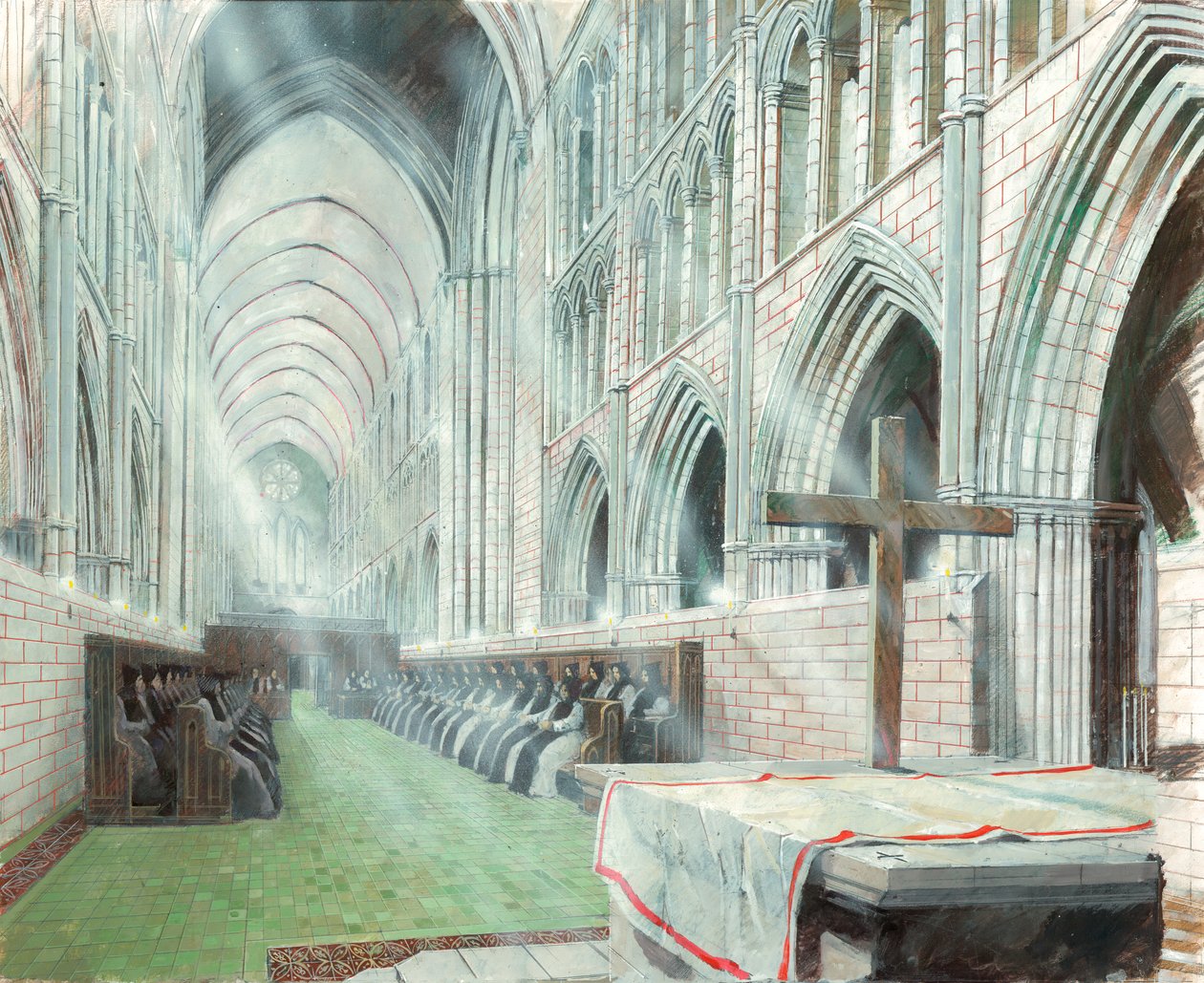 Waverley Abbey, c13. století, c1990-2010 od Ivan Lapper