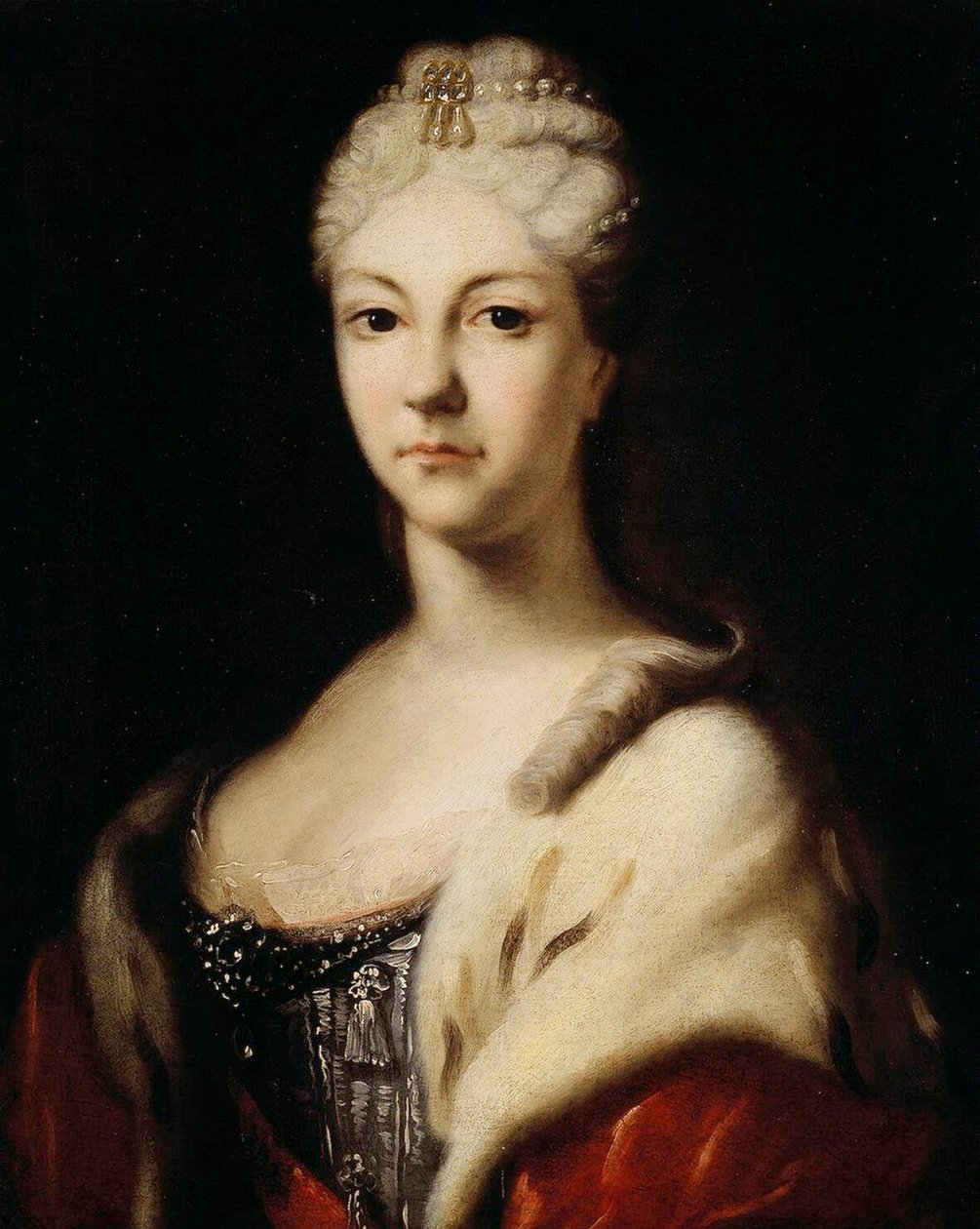 Portrét velkovévodkyně Natalya Alexejevna Ruska, 1673-1716, před rokem 1716. od Ivan Nikitich Nikitin