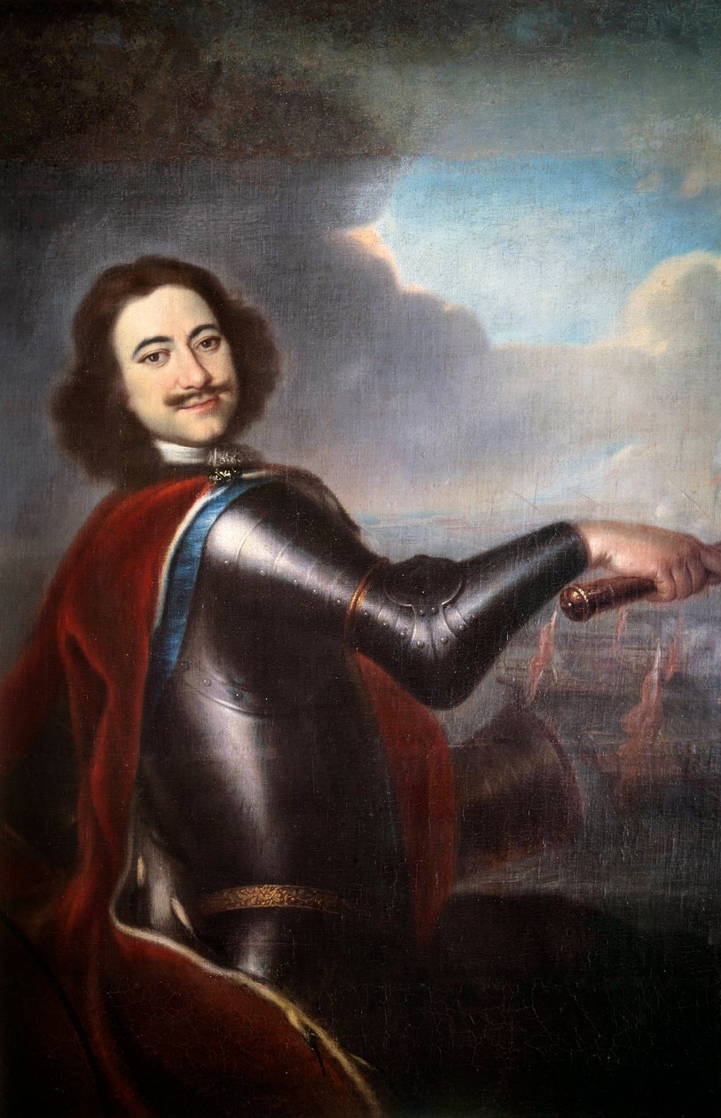Portrét Petra I. Velikého (1672-1725) Malba Ivana Nikitina (Nikitin) od Ivan Nikitich Nikitin