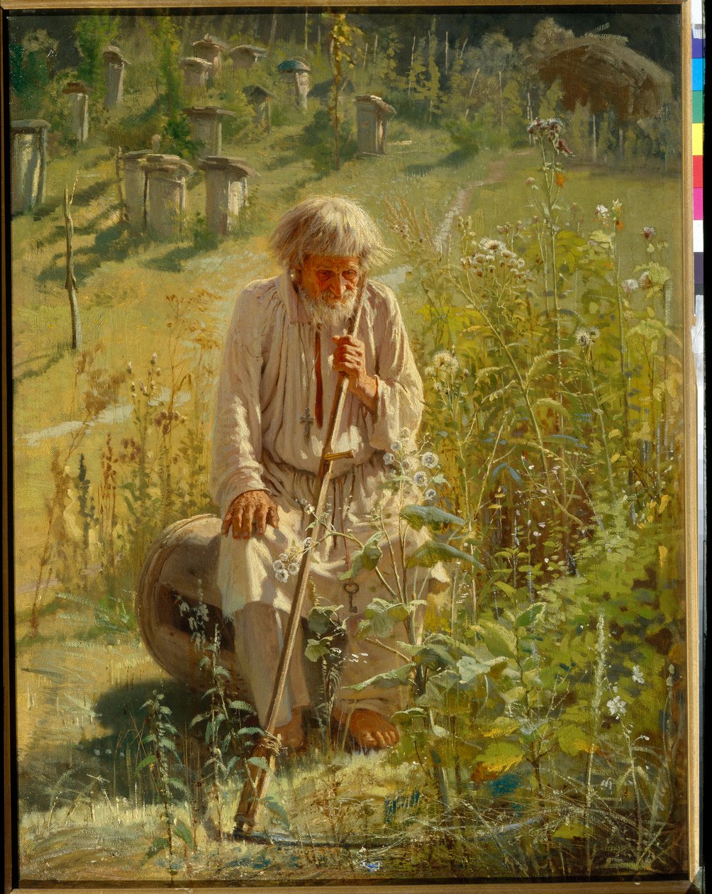 Včelař - obraz Ivana Nikolajeviče Kramskoje (1837-1887), olej na plátně od Ivan Nikolaevich Kramskoy