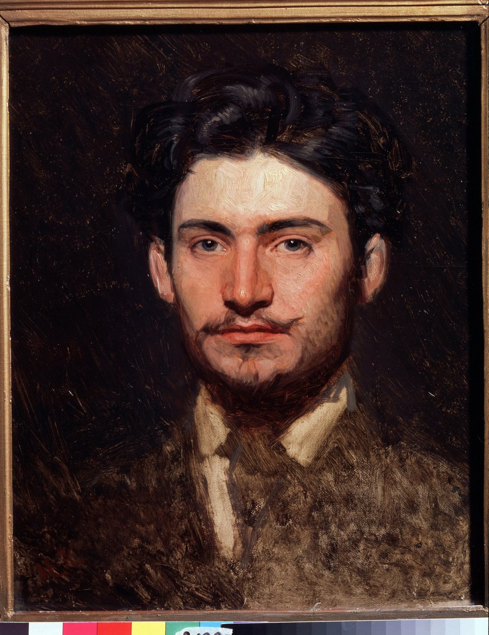 Portrét umělce Fjodora Vasiljeva (Feodor Alexandrovič, Fiodor Alexandrovič Vasiliev (1850-1873) (Portrét umělce F. Vasiljeva). Obraz Ivan Nikolajevič Kramskoj (1837-1887), olej na plátně, kolem 1871. Ruské umění, 19. století portrét. od Ivan Nikolaevich Kramskoy