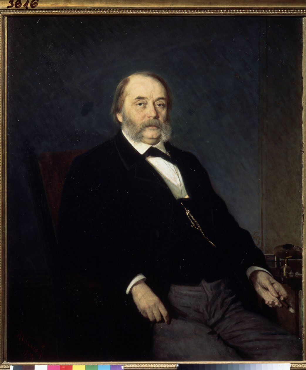 Portrét spisovatele Ivana Gončarova (1812-1891) (Portrét autora I. Gončarova). Obraz Ivan Nikolajevič Kramskoj (1837-1887), olej na plátně od Ivan Nikolaevich Kramskoy