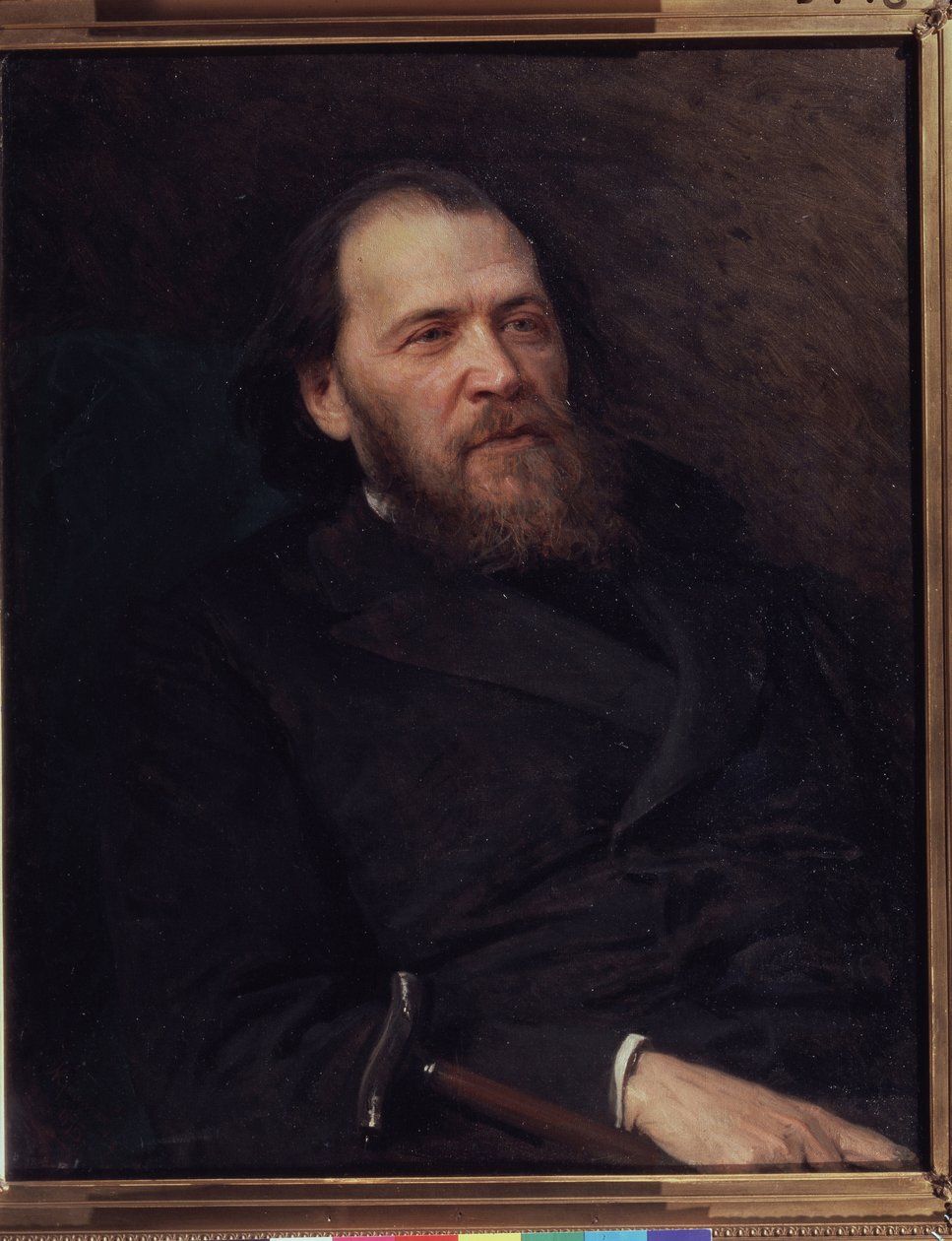 Portrait du poet Ekv Polonsky (1819-1898) (Portrét básníka Y. Polonsky). Obraz Even Nakolayevich Kramskoi (1837-1887), Huille sur Toile od Ivan Nikolaevich Kramskoy