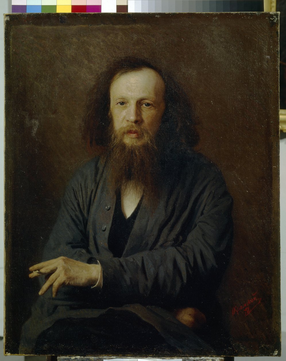 Portrét Dmitrije Mendělejeva od Ivan Nikolaevich Kramskoy