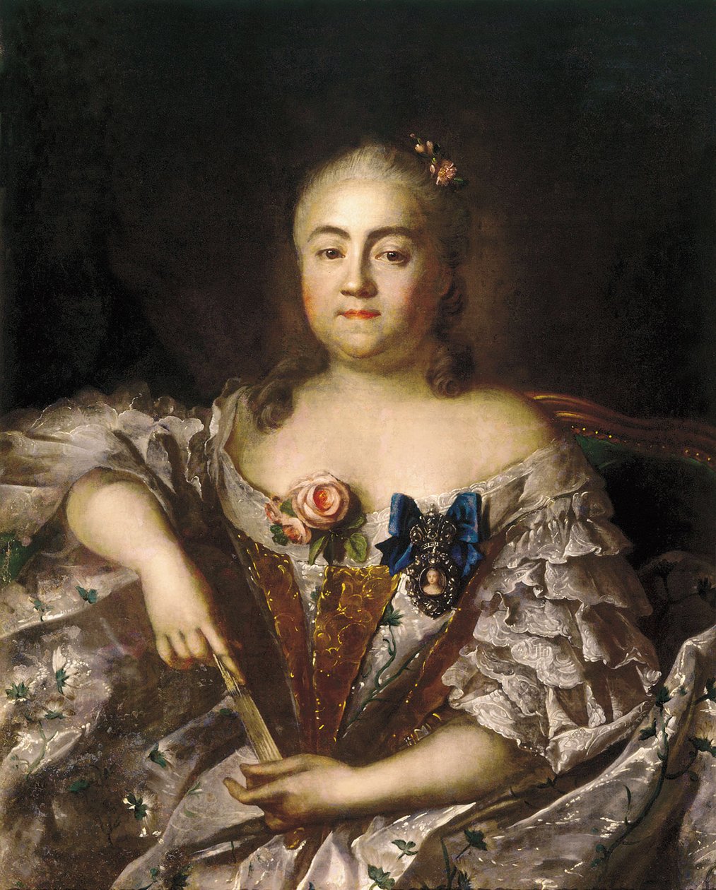 Portrét hraběnky Varvary Alexejevny Sheremetyeva 1711-1767, cca 1760 od Ivan Petrovich Argunov