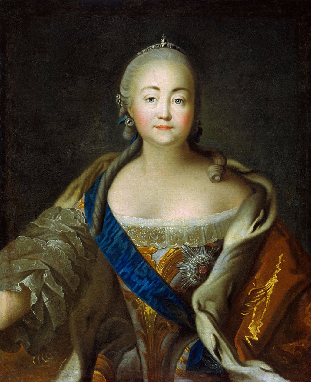 Portrét císařovny Alžběty 1709-1762, 50.-60. léta 18. století. od Ivan Petrovich Argunov
