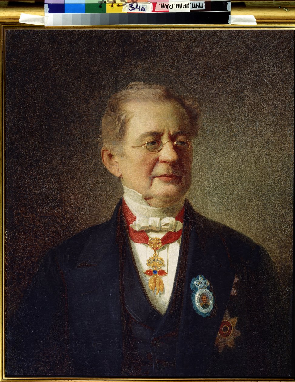 Portrét kancléře prince Alexandra Michajloviče Gorčakova (Aleksandre Gortchakov) (1798-1883). Peinture de Ivan Petrovič Keller Viliandi (Keller-Viliandi od Ivan Petrovich Keler Viliandi