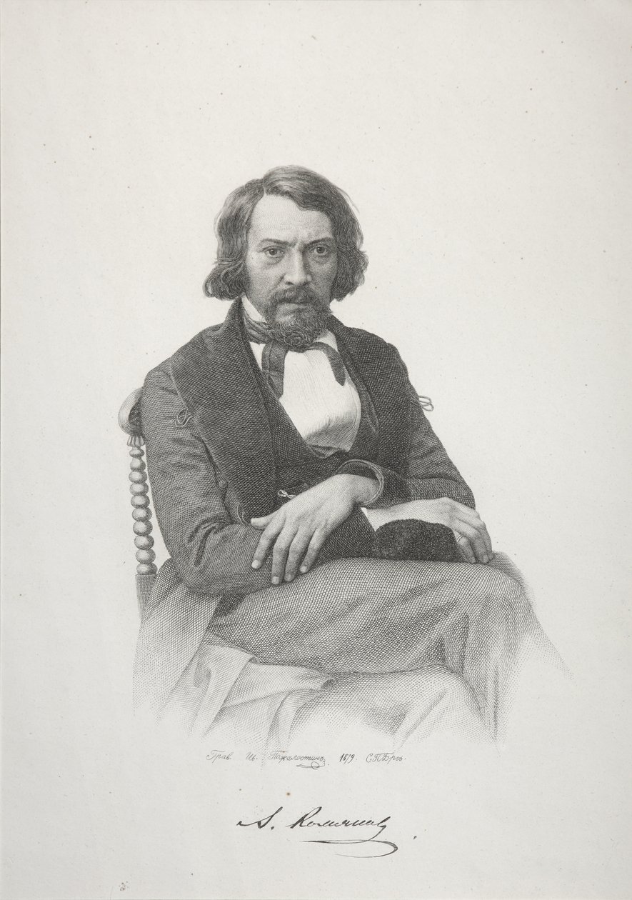 Portrét Alexeje Stěpanoviče Chomjakova, 1879 od Ivan Petrovich Pozhalostin