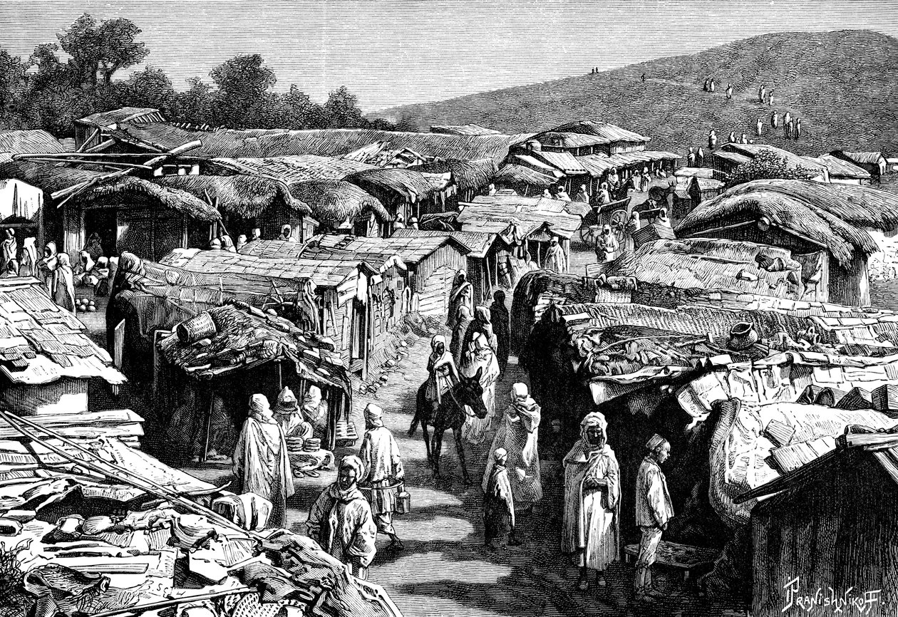 Čtvrt Beni-Ramasses, Constantine, Alžírsko, 1895. od Ivan Pranishnikoff