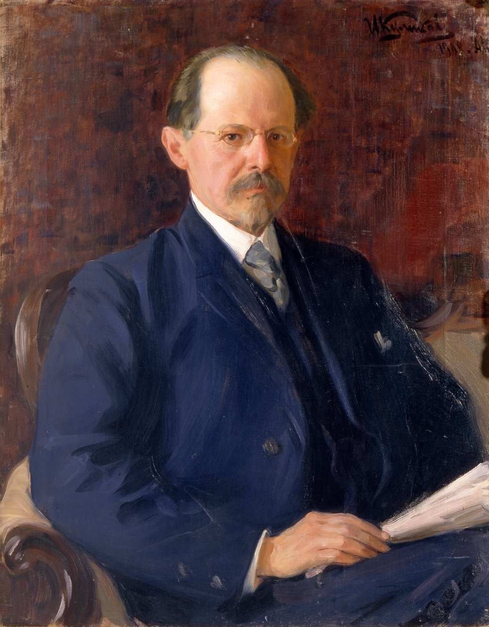 Portrét Sergeje Ivanoviče Senkova, 1908 od Ivan Semyonovich Kulikov