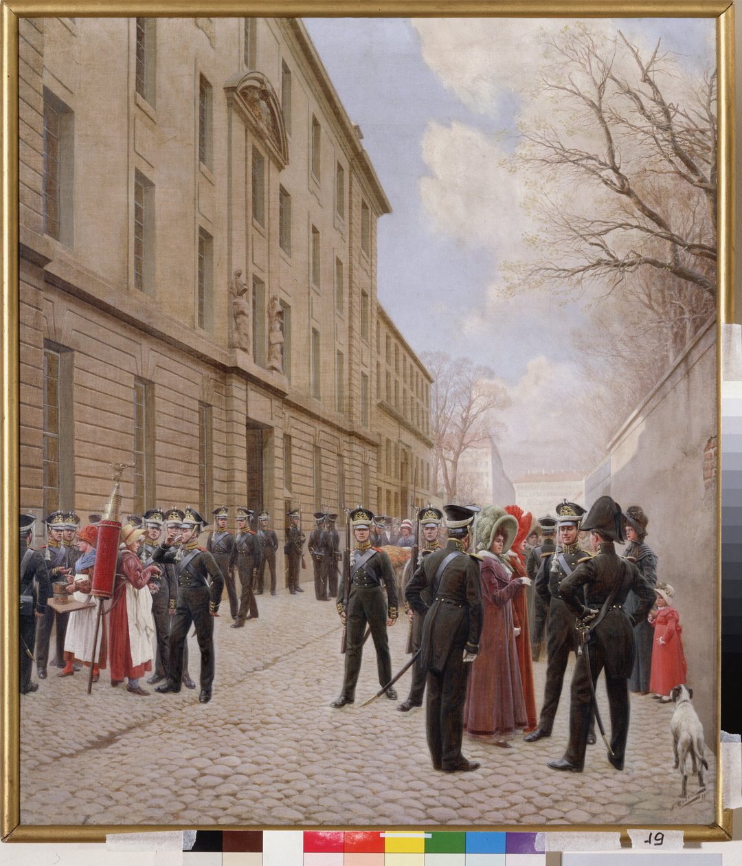 Ruská císařská garda v Paříži (Francie) v roce 1814. (Třetí koalice 1803-1805, epizoda napoleonských válek). Obraz Ivana Semjonoviče Rosena (1857-1918), olej na plátně od Ivan Semyonovich Rosen