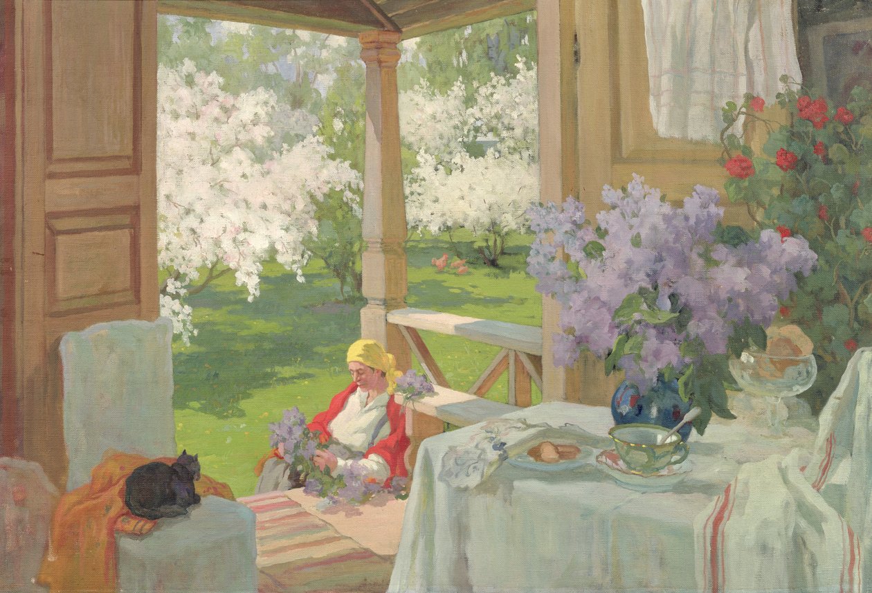 Ve venkovském domě od Ivan Silych Goriuschkin-Sorokopudov