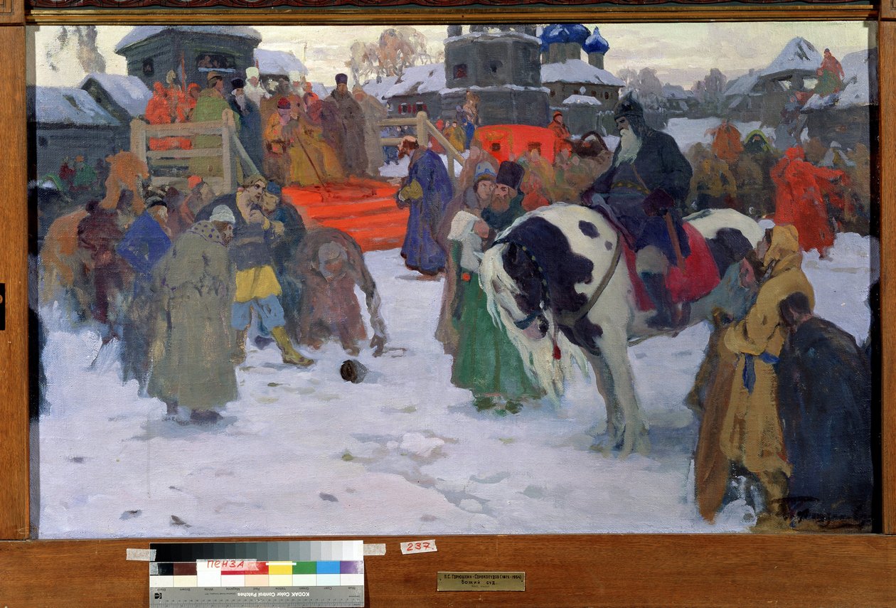 Boží soud, cca 1900 (olej na plátně) od Ivan Silych Goriuschkin-Sorokopudov