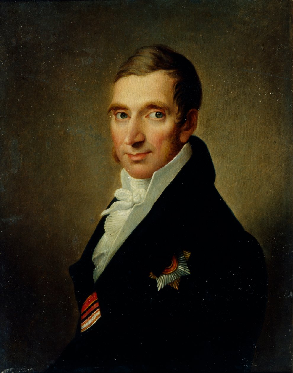 Portrét lékaře Johann-Georg von Ruehl 1768-1846, 1823 od Ivan Vasilyevich Luchaninov