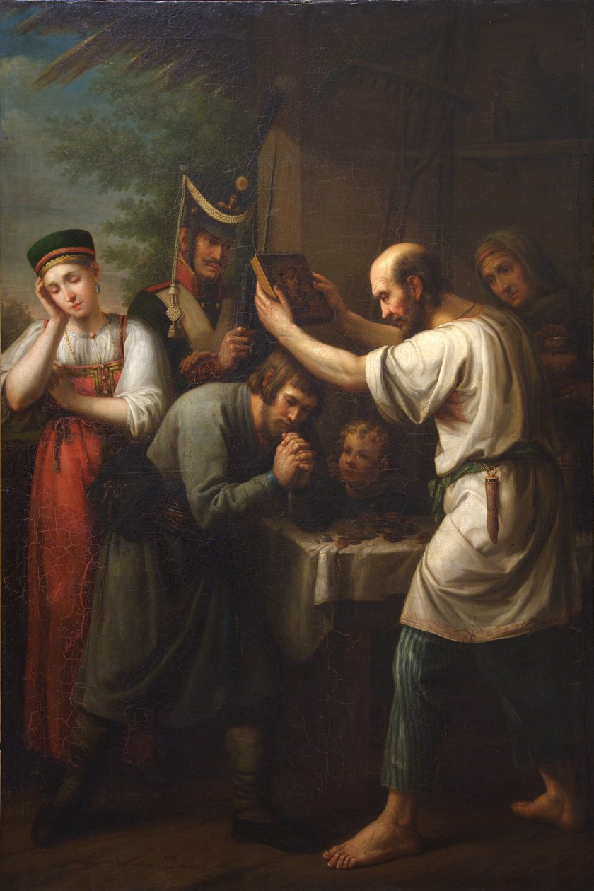 Požehnání domácího strážce v roce 1812, 1812 od Ivan Vasilyevich Luchaninov