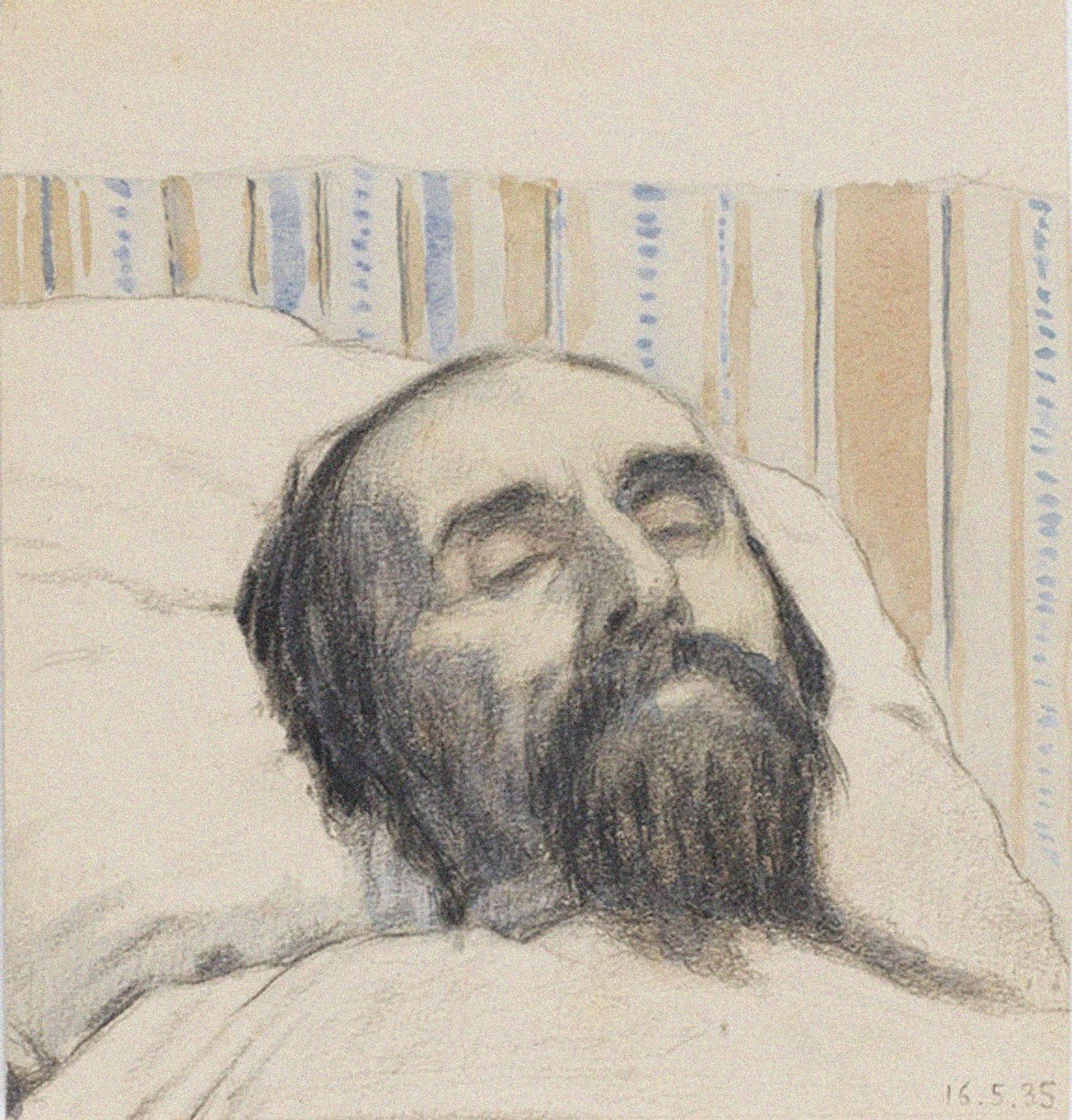 Malevich na smrtelné posteli od Ivan Vassilyevich Klyun