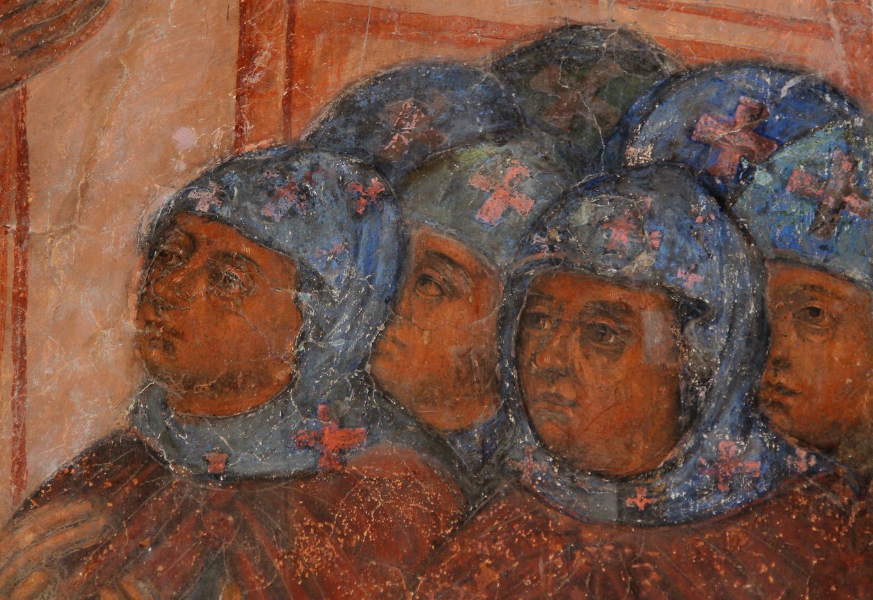 Freska v katedrále Panny Marie Znamení, Novgorod, počátek 18. století. od Ivan Yakovlevich Bakhmatov