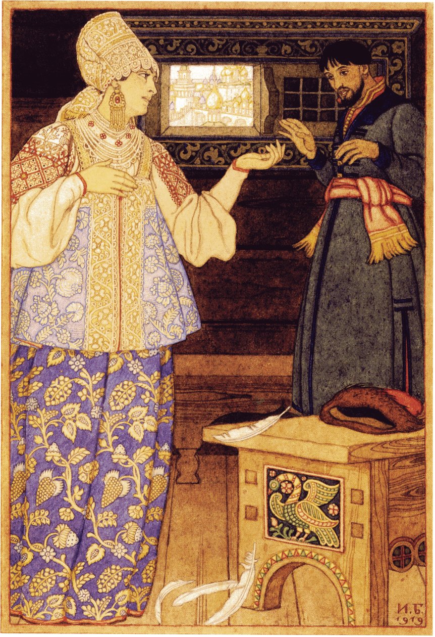 Manželka lukostřelců a Andrey the Archer, 1919 od Ivan Yakovlevich Bilibin
