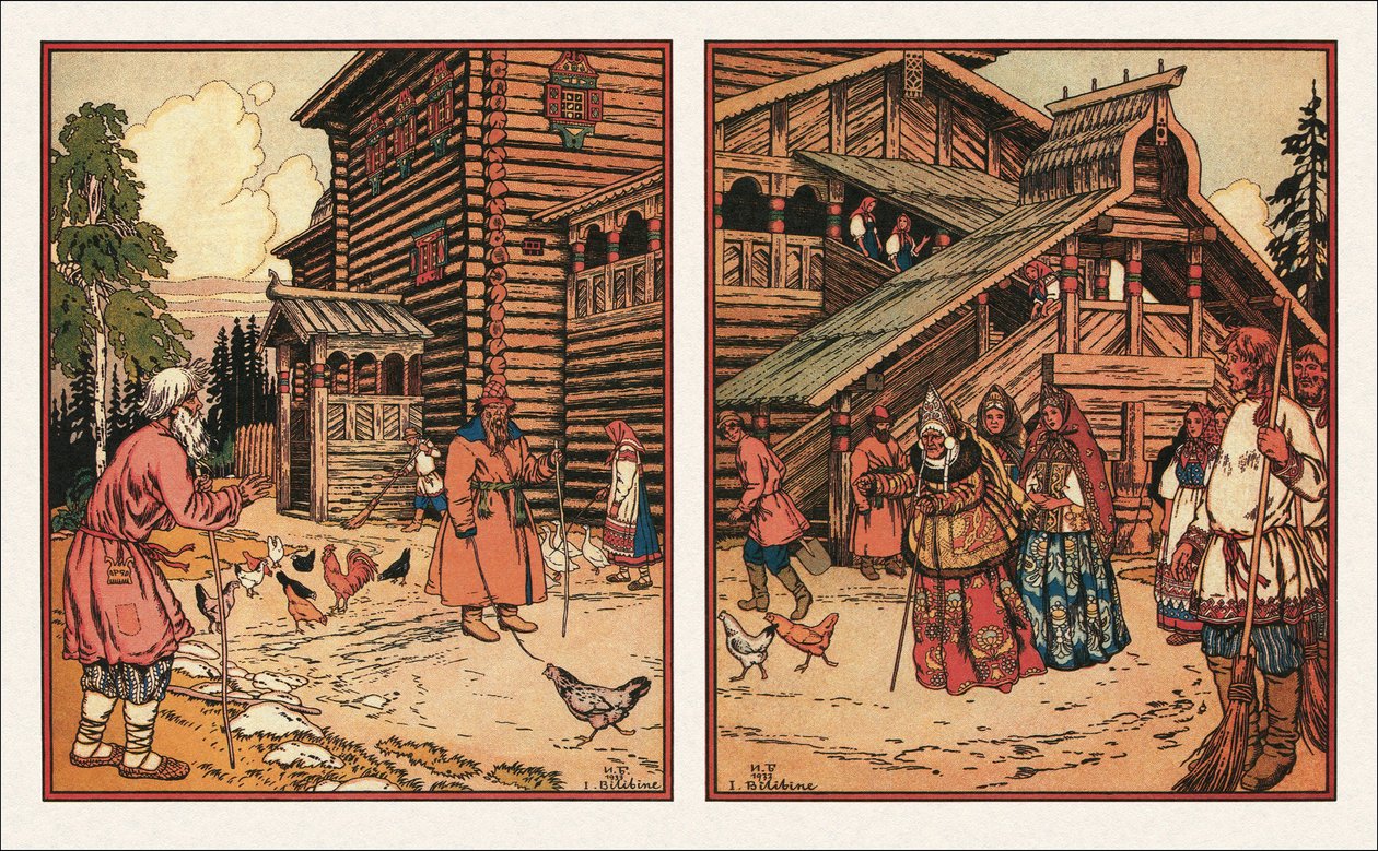 Ilustrace k Pohádce o rybáři a rybě, 1933 od Ivan Yakovlevich Bilibin