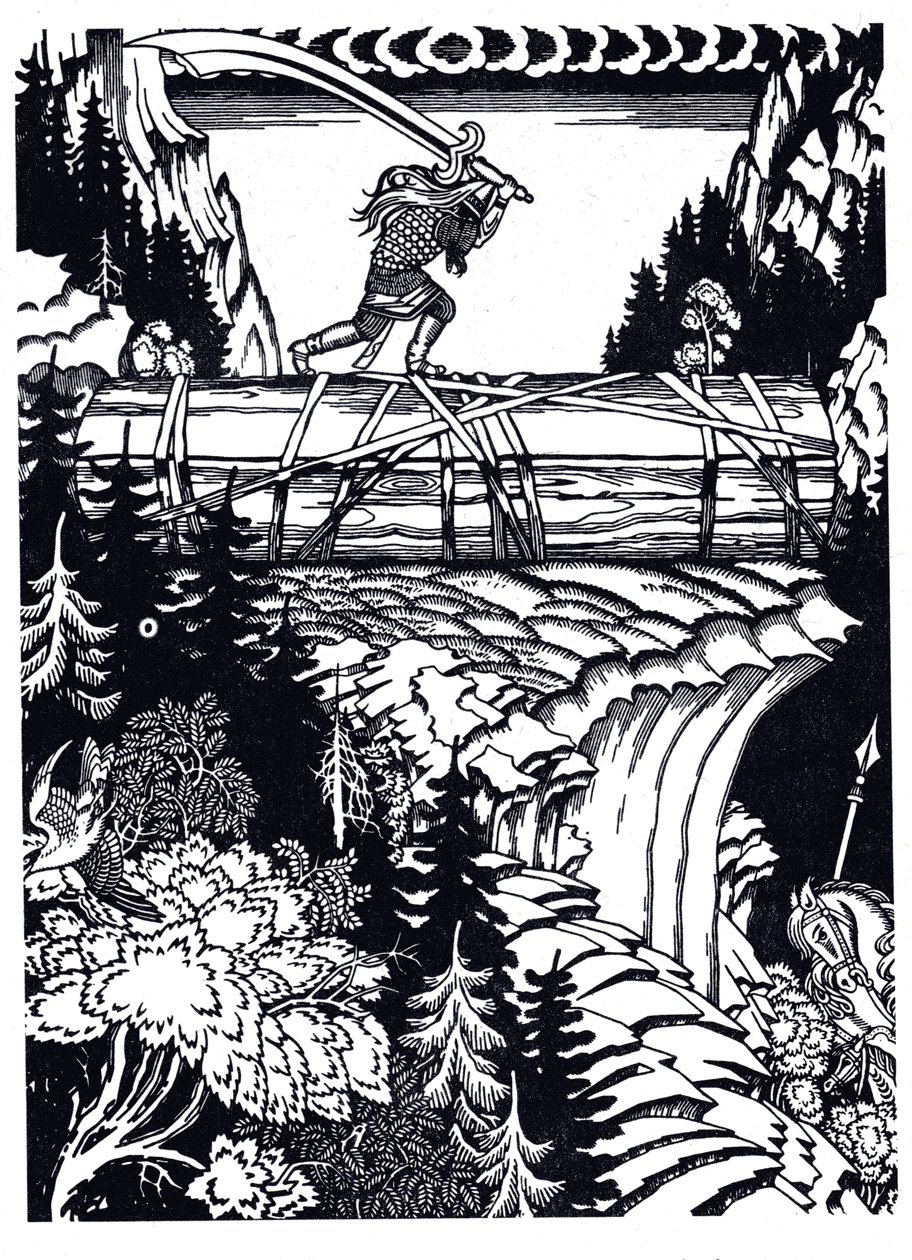 Ilya Muromets a Svyatogor, 1934 od Ivan Yakovlevich Bilibin