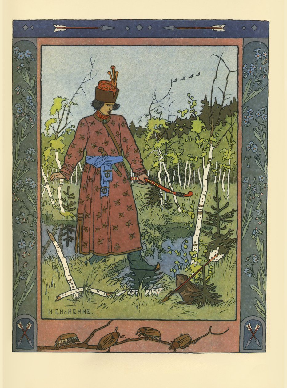 Ivan Tsarevich a žabí princezna, 1901 od Ivan Yakovlevich Bilibin