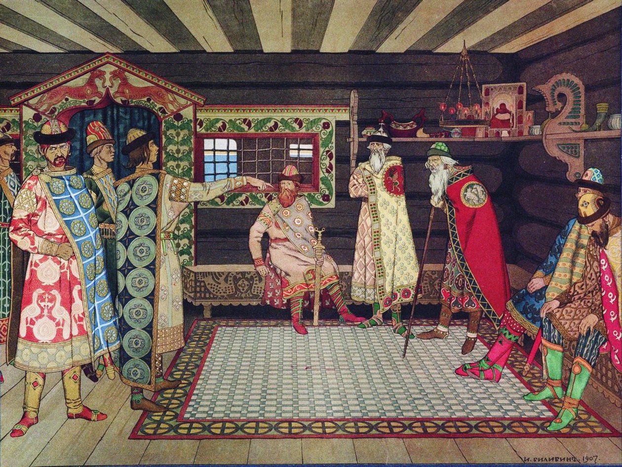 Setkání kyivanských knížat, 1907 od Ivan Yakovlevich Bilibin