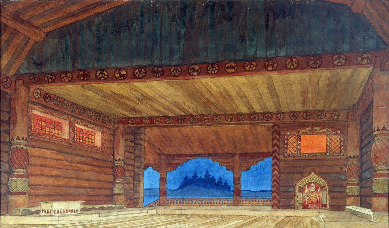 Scénický návrh k opeře Ruslan a Ludmila M. Glinky, 1913 od Ivan Yakovlevich Bilibin
