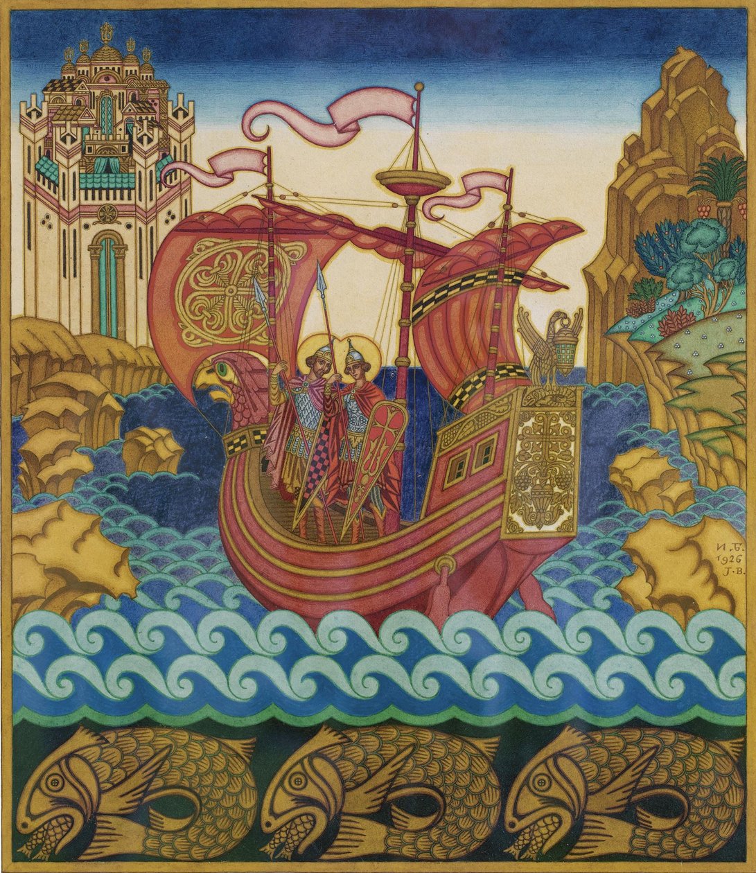 Loď od Ivan Yakovlevich Bilibin