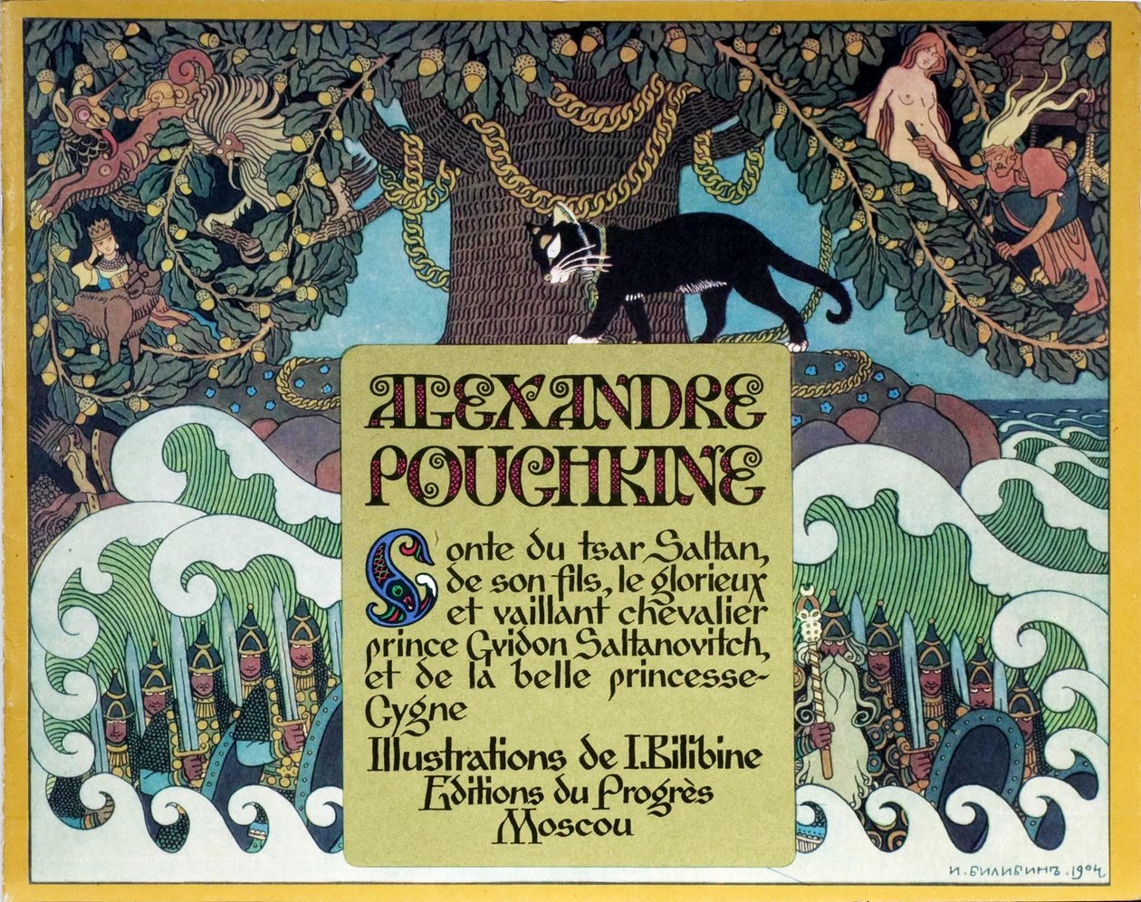 Titulní strana Pohádky cara Saltana od A. Puškina, 1904 od Ivan Yakovlevich Bilibin