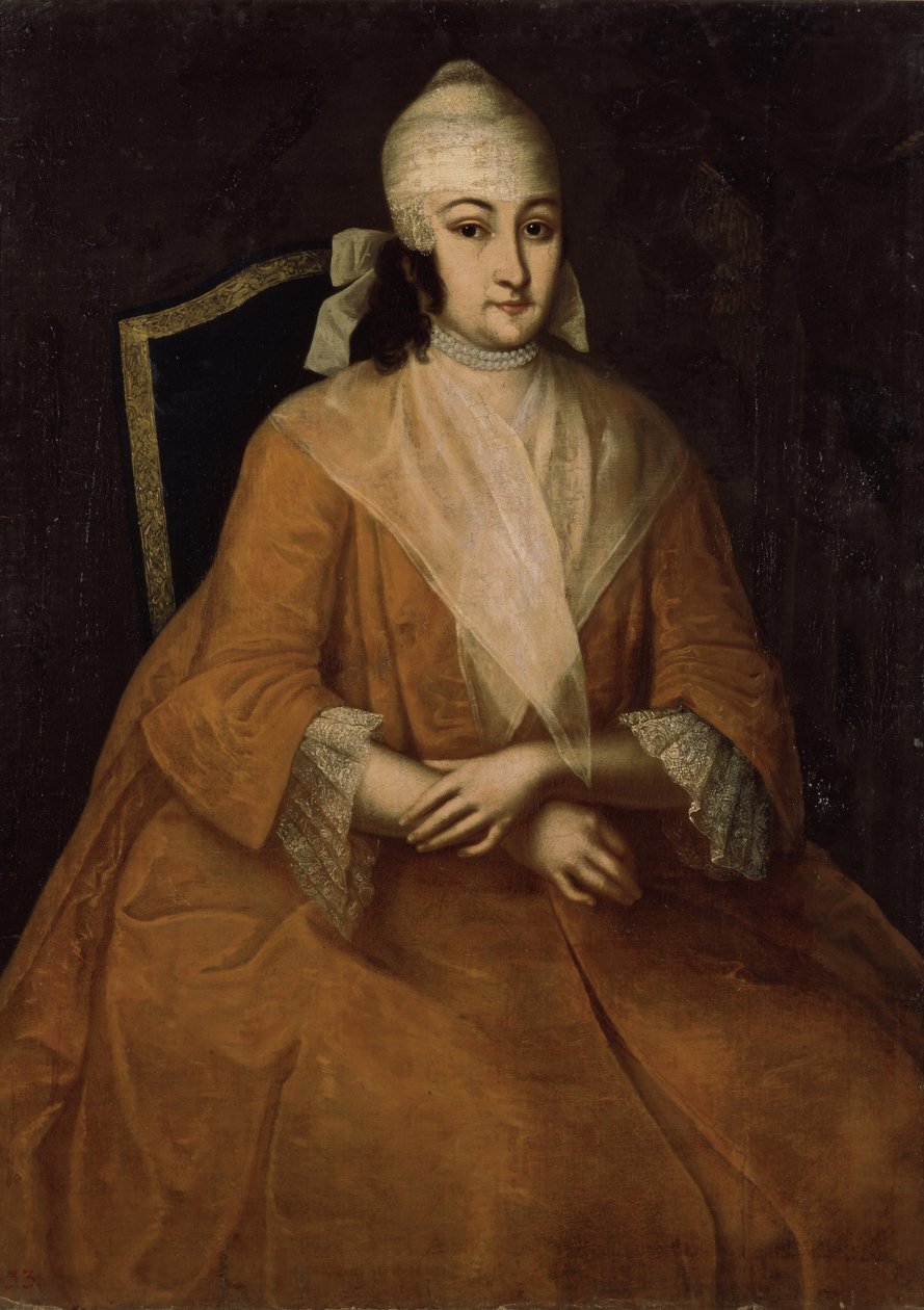 Portrét Anny Leopoldovny, regentky Ruska 1718-1746, mezi 1740 a 1746 od Ivan Yakovlevich Vishnyakov