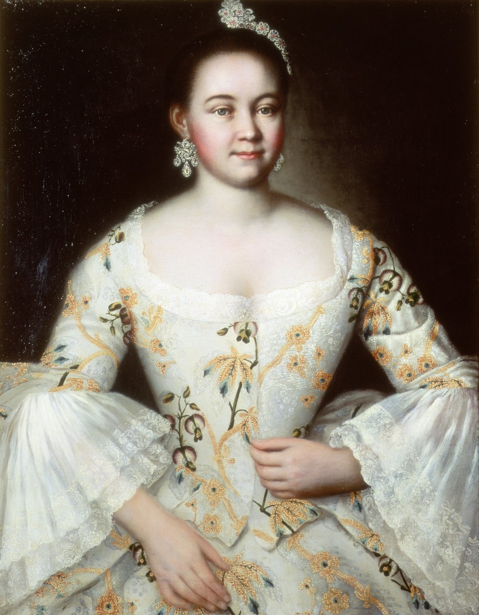 Portrét manželky Michaila Jakovleva, po roce 1756 (pár 74379) od Ivan Yakovlevich Vishnyakov