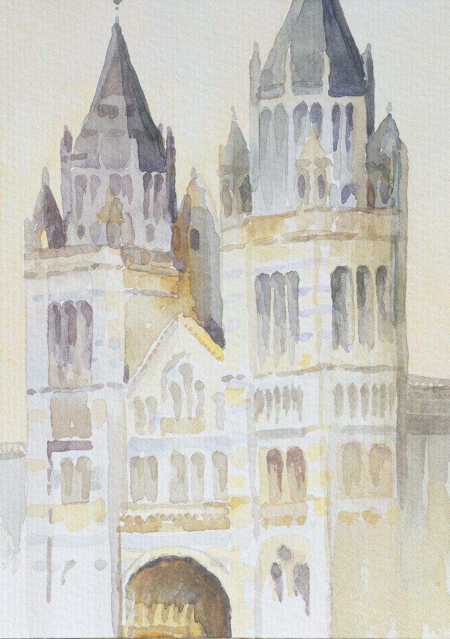 Hlavní vchod do The Natural History Museum, Londýn, Daytime, 1994 (wc na papíře) od Izabella Godlewska de Aranda