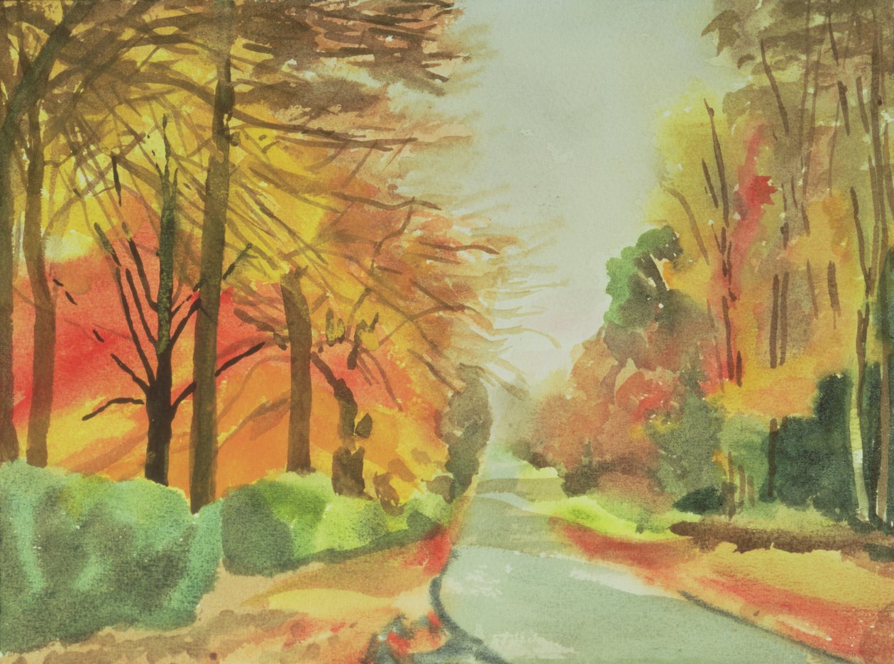 No.47 Autumn, Beaufays Road, Lutych, Belgie (wc) od Izabella Godlewska de Aranda