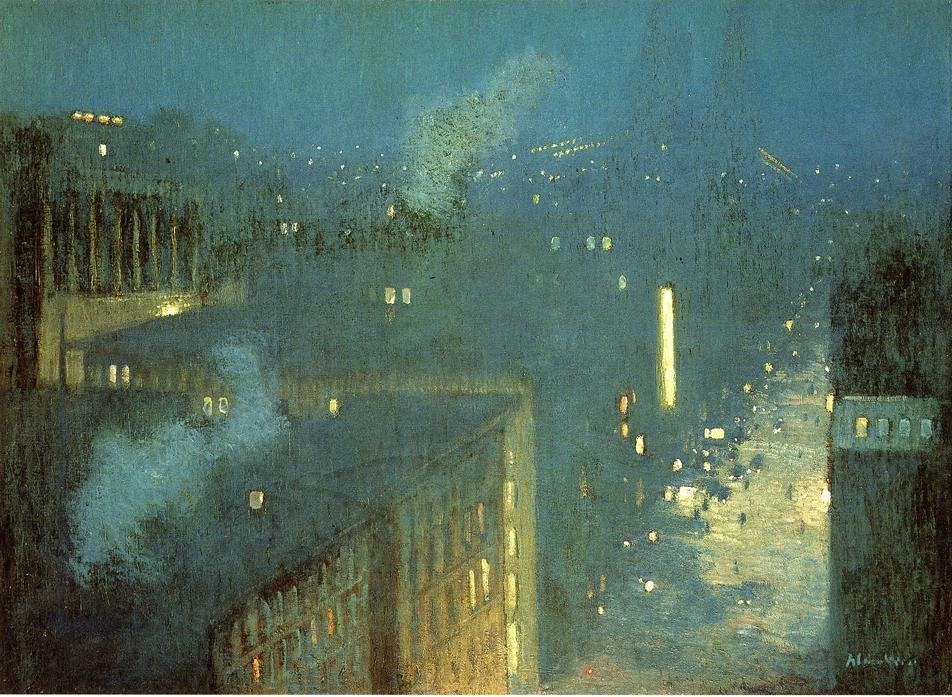 Nocturne aka Nocturne: Queensboro Bridge od J. Alden Weir